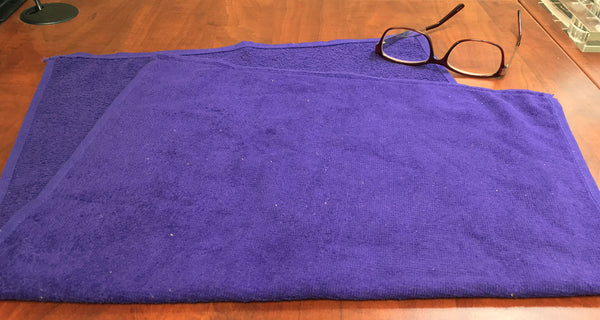 Purple 16" x 25" Velour Towel  - 2.5 lbs/doz -Close Out